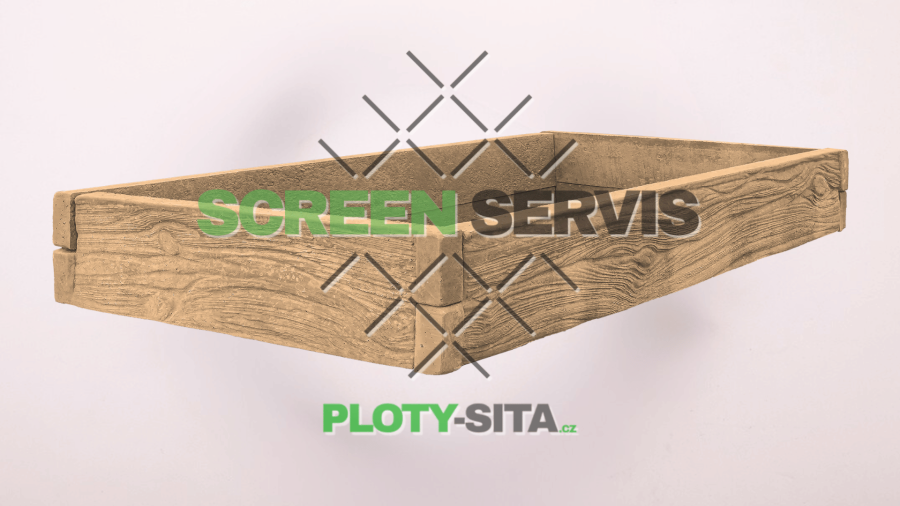 58629-bb - zvyseny zahon drevo piskovec 2m